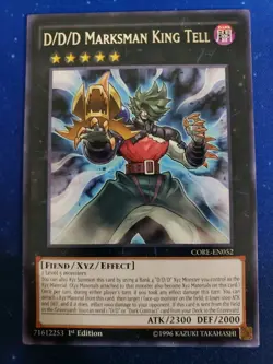 Yugioh! D/D/D Marksman King Tell - CORE-EN052 - Rare - 1st Edition - Image 1