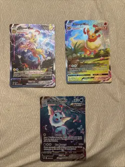 Pokemon TCG VMAX JUMBO Card Set Flareon SWSH180 Vaporeon SWSH182 Jolteon SWSH184 - Image 1