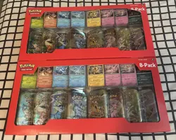 Pokemon TCG Prismatic Evolutions 8 Mini-Tin Bundle w/Promo Cards NEW (LOT OF 2) - Image 1