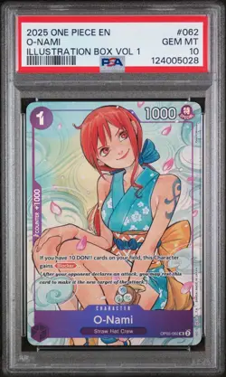 One Piece Illustration Box Promo Cards Vol 1 & 2 PSA 10 Nami Boa Yamato Maria - Image 1