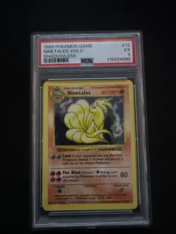 Ninetales Holo Rare Shadowless 1999 Pokemon Card TCG Base Set 12/102 PSA 5 - Image 1