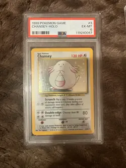 Base set Chansey 3/102 And Base set Nidoking 11/102 PSA 6 Graded Pokemon Cards. - Image 1