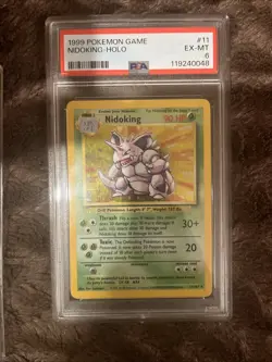 Base set Chansey 3/102 And Base set Nidoking 11/102 PSA 6 Graded Pokemon Cards. - Image 4