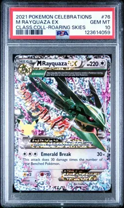 Pokemon Celebrations MRayquaza EX Collection 25th Anniversary Card 76/108 PSA 10 - Image 1