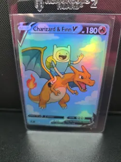 CUSTOMmade madeTOorder full art holo pokemon card PTL674 Charizard and finn - Image 1
