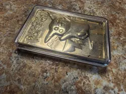 Pokemon Pikachu 23k Gold Plated Trading Card 1999 Nintendo - Image 5