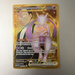 Destined Rivals Gold Team Rockets Mewtwo EX Hyper Rare Card 240/182 - Image 1