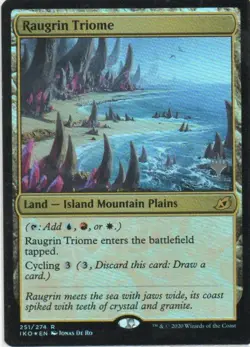 MTG: Ikoria: Lair of Behemoths: Foil Promo Pack Raugrin Triome: LP Condition - Image 1