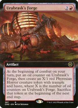 Urabrask's Forge | FOIL | MTG Phyrexia: All Will Be One (Extended Art) #387 | NM - Image 1
