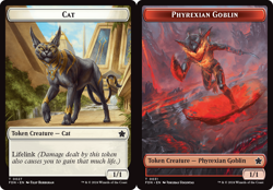 CAT #27 // PHYREXIAN GOBLIN TOKEN x4 mtg NM Foundations Double-Sided - Image 1
