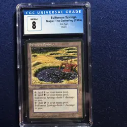 MTG Ice Age Sulfurous Springs CGC 8 NM/Mint 1995 - Image 1