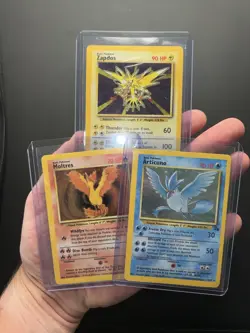 Legendary Birds Pokemon Card Collection Lot Vintage Holos Wotc Fossil Base Set - Image 1