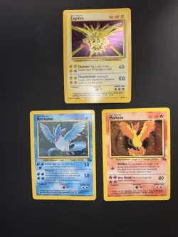 Legendary Birds Pokemon Card Collection Lot Vintage Holos Wotc Fossil Base Set - Image 2