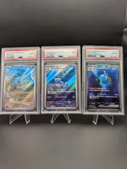 Pokemon Scarlet & Violet 151 Squirtle, Wartortle, Blastoise PSA - Image 1