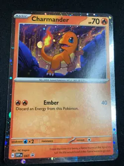 Charmander SVP047 Black Star Promos Cosmos Holo Starter Pokemon 151 TCG 2023 NM - Image 1