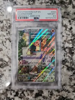 2023 POKEMON OBSIDIAN FLAMES POKEMON ETB PROMO SVP #044 CHARMANDER PSA 8.5 - Image 1