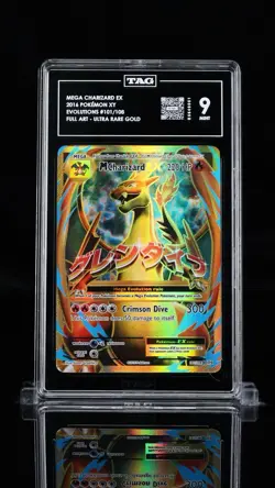 TAG 9 Mega Charizard EX M Full Art 101/108 Pokemon XY Evolutions - Image 1