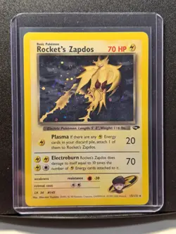 Rocket's Zapdos 15/132 Gym Challenge 2000 Rare Holo Pokemon TCG Ungraded Card - Image 2