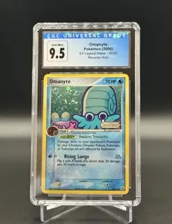 Pokemon Omanyte EX Legend Maker Reverse Holo #60 CGC Gem Mint 9.5 New Label 10 - Image 1