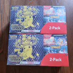 2x Pokemon Surging Sparks ETB & Booster Bundle Costco 2-pack. Factory Sealed - Image 1