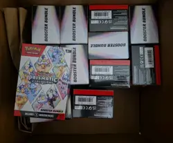Pokemon Prismatic Evolutions 8.5 Booster Bundle Lot Of 12 Boxes Sealed Brand New - Image 1