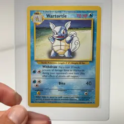 Wartortle 042/102 Pokemon TCG Base Set Unlimited Uncommon LP - Image 2