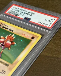 Hitmonchan Base Set PSA 6 Excellent Mint Shadowless Holo 1999 Pokemon TCG - Image 3