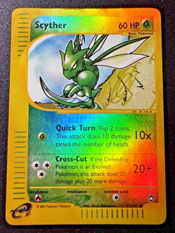 Scyther 57/147 Aquapolis WoTC e-Series Pokemon Card Reverse Holo Foil Rare MP - Image 1