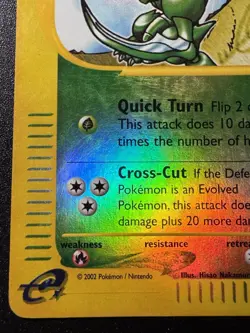 Scyther 57/147 Aquapolis WoTC e-Series Pokemon Card Reverse Holo Foil Rare MP - Image 5