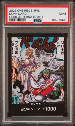 PSA 9 One Piece Japanese Don!! Card Set OP06 Wings of the Captain Alternate Art - Image 1