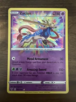 Pokemon TCG Vivid Voltage - Zacian #82/185 - Amazing Rare Card - Image 1