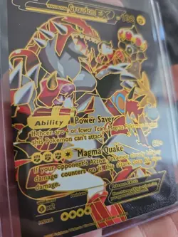 Groudon GX Black Foil Fan Art Collector Pokemon Card Team Macmas Magma Quake - Image 5