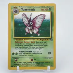 1999 Pokemon WOTC Jungle Venomoth Holo Rare 13/64 Card - LP - Image 1
