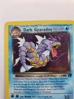 Dark Gyarados Prerelease Gym Holo Base Pokemon Card WOTC - Image 3