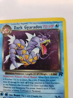 Dark Gyarados Prerelease Gym Holo Base Pokemon Card WOTC - Image 4