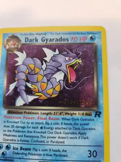 Dark Gyarados Prerelease Gym Holo Base Pokemon Card WOTC - Image 5