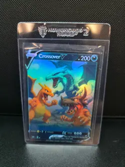 CUSTOMmade madeTOorder full art holo pokemon card PTL548 Charizard Blue Eyes Gre - Image 1