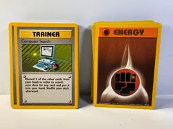 Lot of 68 WoTC Pokemon 1999 Date Trainer and Energy Cards - Image 1