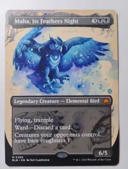 Maha, Its Feathers Night (Borderless) Bloomburrow Regular - Image 1