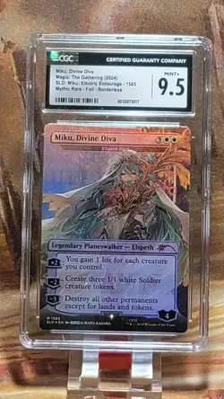 Miku, Divine Diva - Elspeth Tirel Foil MTG Secret Lair Drop CGC 9.5 Mint+ - Image 1