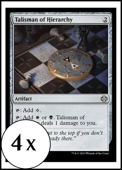 MTG - 4 x Talisman of Hierarchy - Playset 4x x4 - Lost Caverns of Ixalan - Image 1