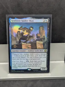 Symbiote Spider-Man PRERELEASE FOIL X1 NM Marvel's Spider Man MTG - Image 1