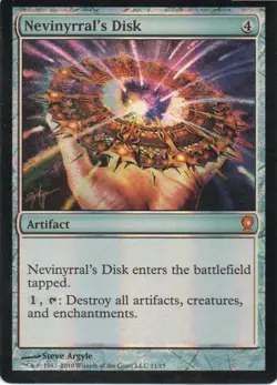 MTG: From the Vault: Relics: Foil Nevinyrral's Disk: Lightly Played Condition - Image 1
