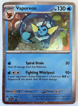 Vaporeon 168 Sv: Scarlet & Violet Promo Cards Cosmos Holo Pokemon TCG - NM - Image 1