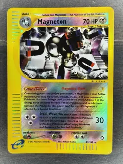 MAGNETON | 2003 Pokemon Aquapolis 022/147 - REVERSE HOLO NM eReader - Image 1