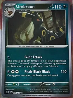 Pokemon Umbreon 059/131 (Master Ball) Rare Prismatic Evolutions Holo 2025 NM - Image 1