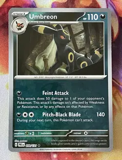 Pokemon Umbreon 059/131 (Master Ball) Rare Prismatic Evolutions Holo 2025 NM - Image 2