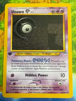 Pokemon Unown [C] 1st Edition Neo Destiny 57/105 Uncommon Lightly Played - Image 2