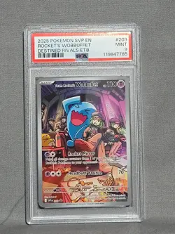 2025 Pokemon SVP Rocket's Wobbuffet Destined Rivals ETB PSA 9 Mint #203 - Image 1