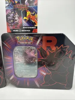 Pokemon Scarlet & Violet Destined Rivals Booster Bundle (2) Tins (2) Team Rocket - Image 2